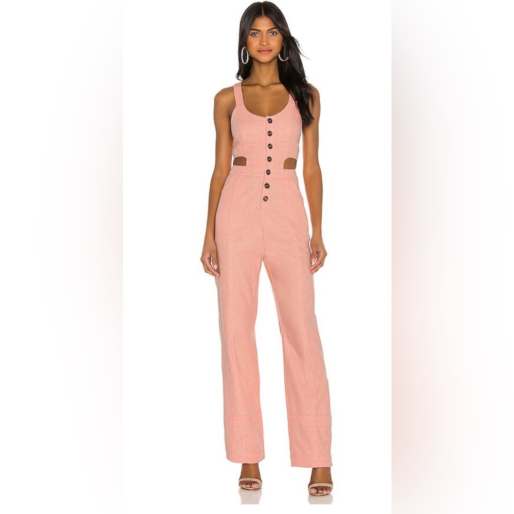 Kendall + Kylie womens Open Back Jumpsuit with Back Tie Jumpsuit